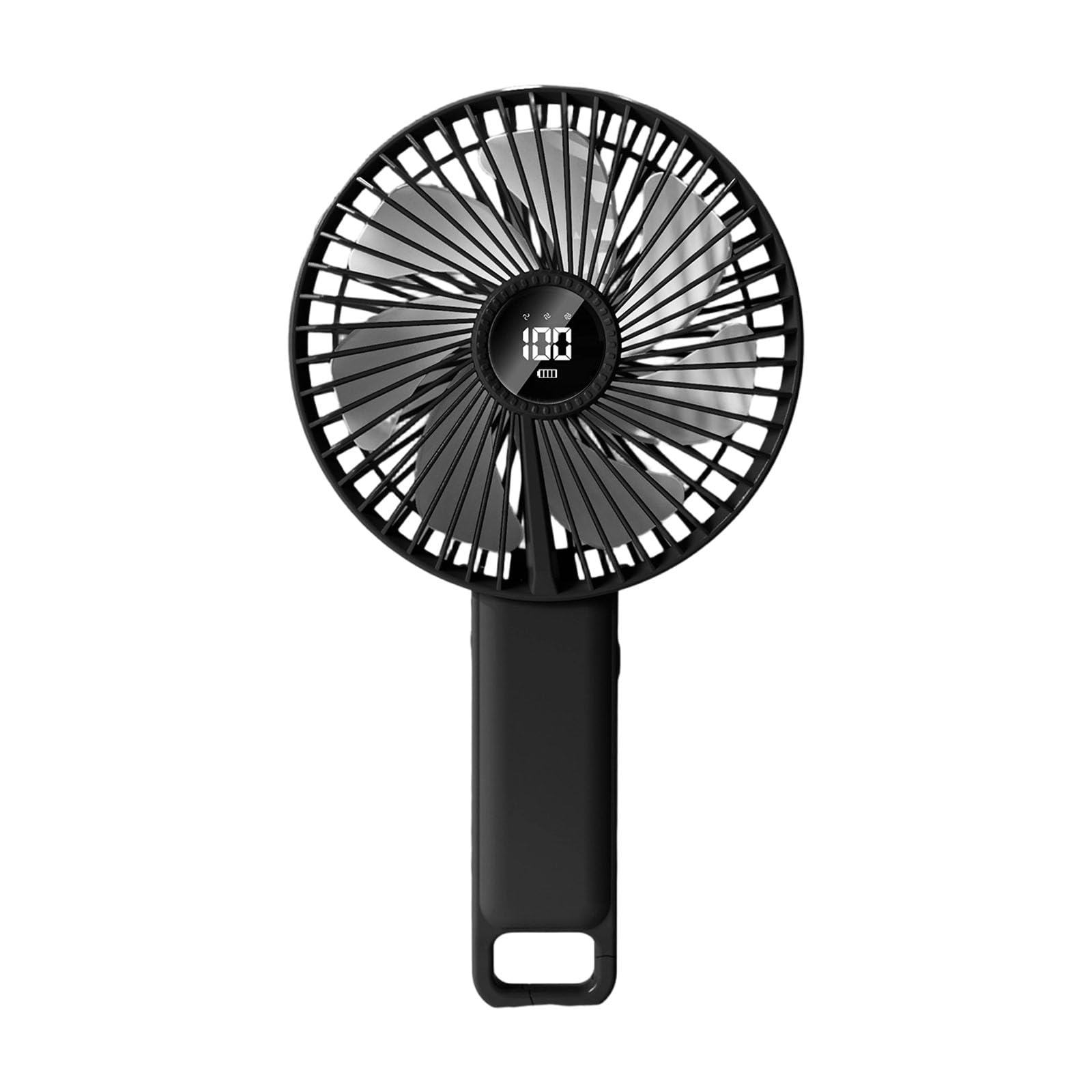 Tsophreniq 6 Inch Rechargeable Handheld Fan with 5 Preferences and Foldable Hook for Outdoor Camping Work Travel Type C Charging Fan
