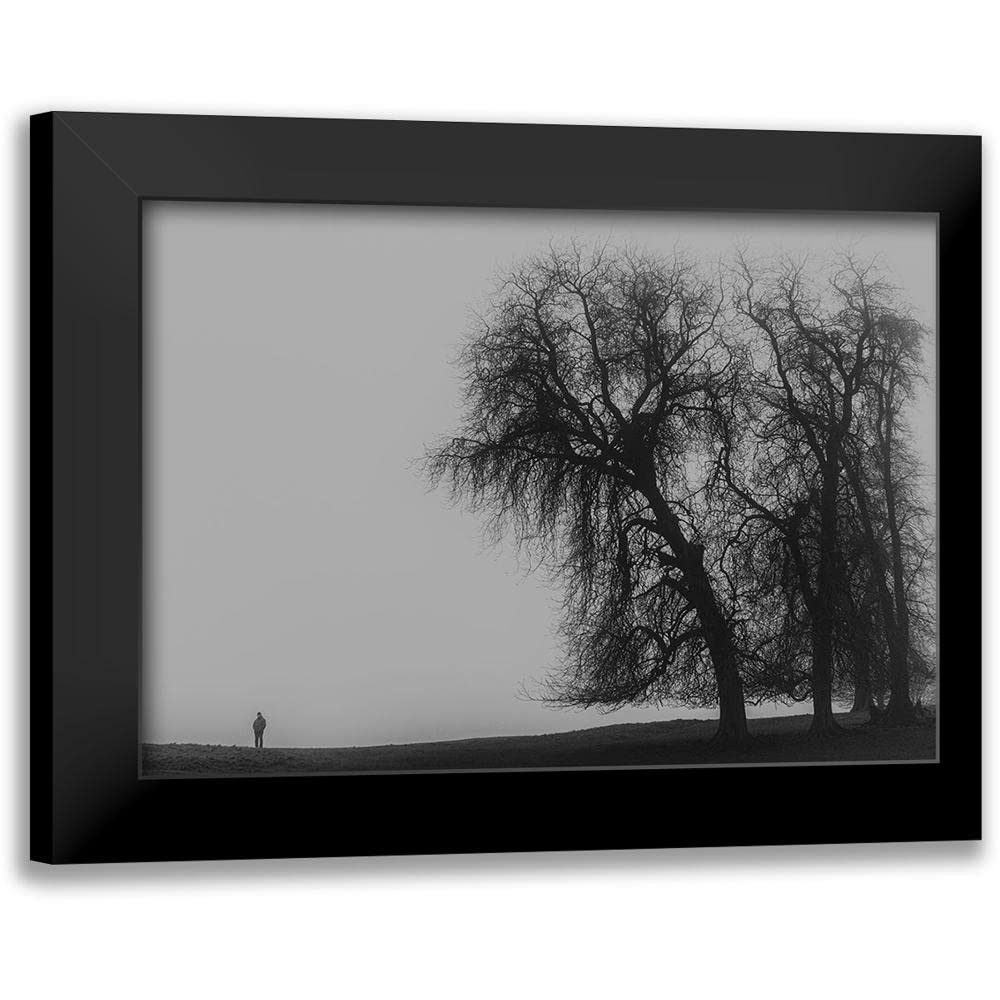 ArtDirectAmare, Bego 24x18 Black Modern Framed Art Print Titled: A Monster Calls