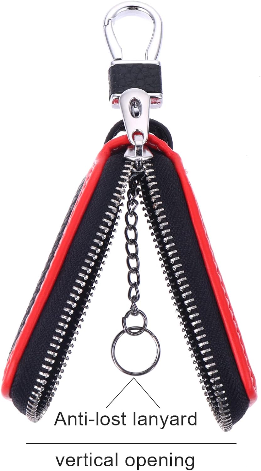 Prasacco Leather Car Key Chain Case Holder Car Key Case Auto Key Fob ...