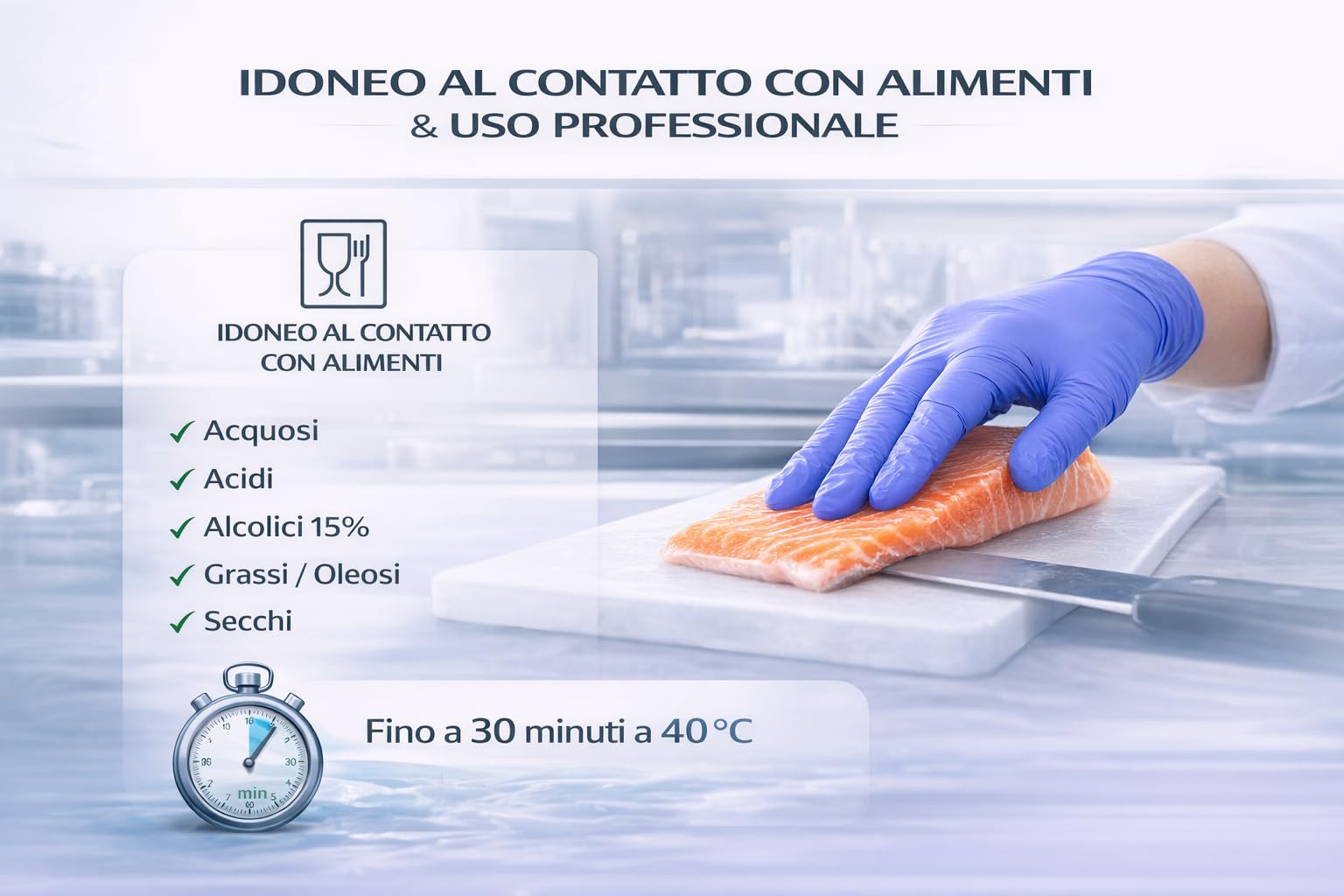 Gef Medica - 1000 Guanti XL in Nitrile Blu Violaceo LINEAR Senza Polvere, Guanti Monouso Ambidestri, DPI III Cat, Uso Medico Alimentare