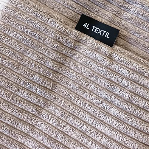 4L Textil Molly Hundekissen Waschbar Mit Bezug Und Reißverschluss für Große Hunde - Hundematte Liegekissen Waschbares Hundebett (Ersatzbezug 100x80 cm, Latte Stripes)