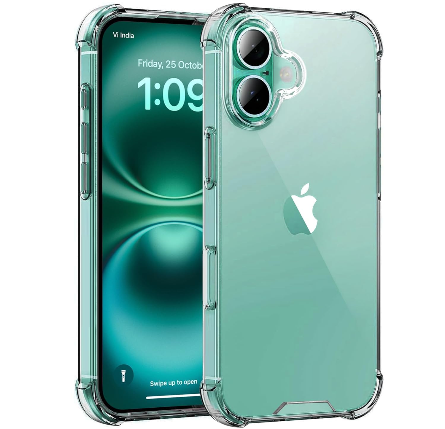 EGOTUDE Designed for iPhone 16 Case | Polycarbonate Hard Back Transparent Drop-Tested Shockproof Case
