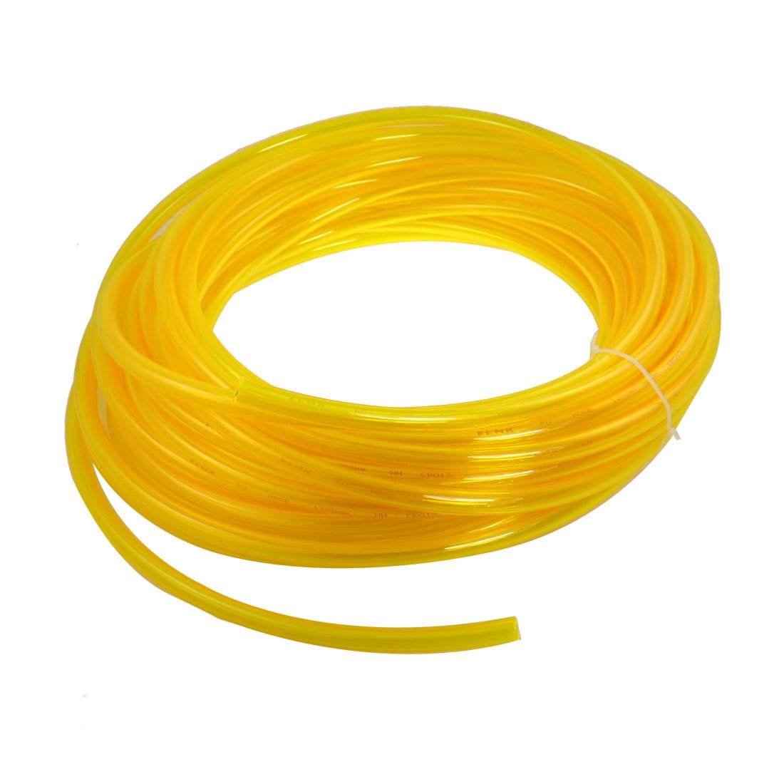 Ruilogod Tubo de PU de poliuretano neumático amarillo transparente de 12 mm x 8 mm 20m 65.6 pies