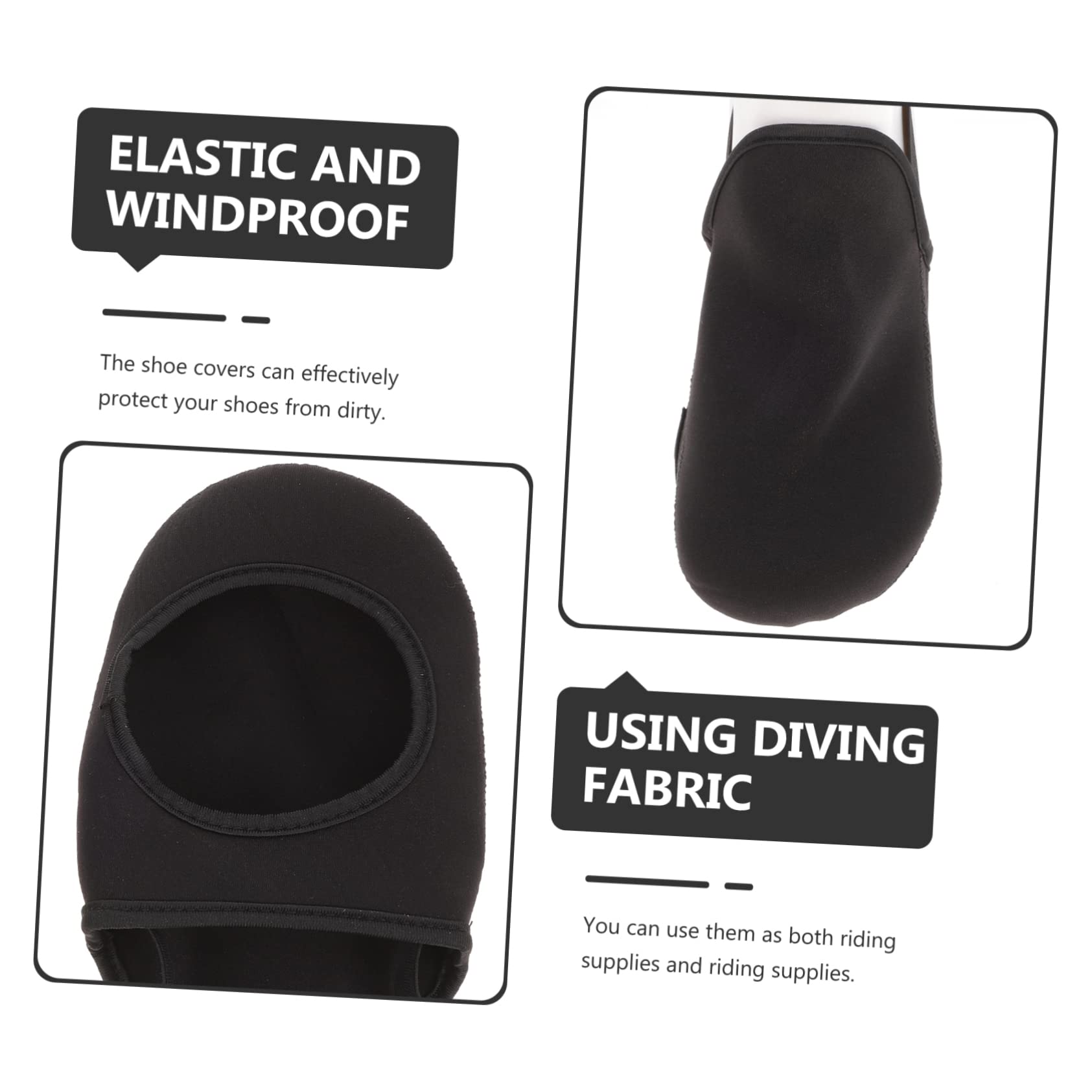Abaodam Accessoire D'équitation Protecteur Plus Chaud pour Preuve Chaussures De Bowling Couvercle Anti Eclaboussure Quilles Couverture De Chaussures Néoprène Black