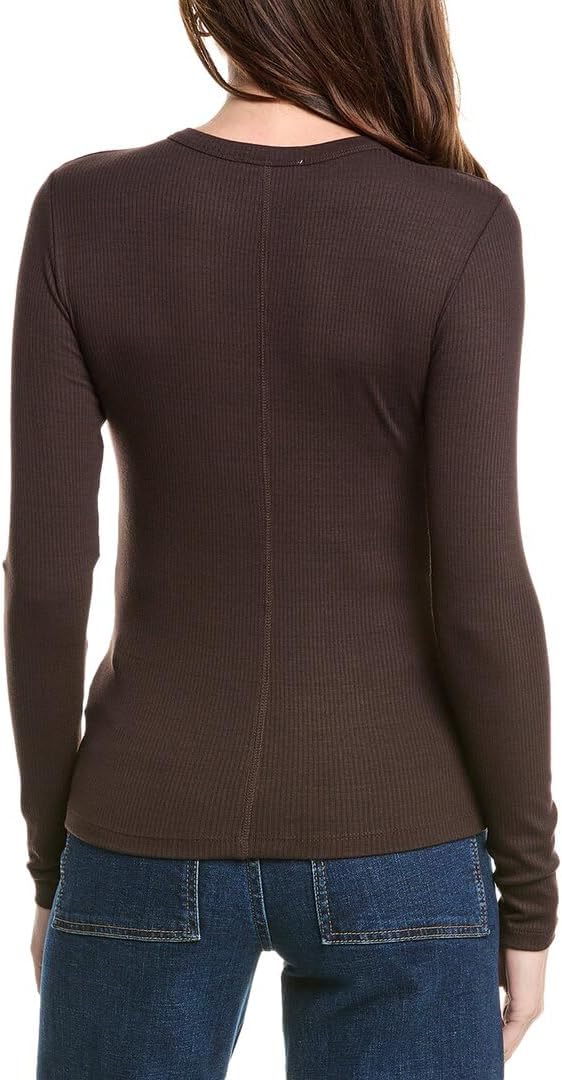 Madewell Womens Modal Rib Long Sleeve Crew Neck - Image 2