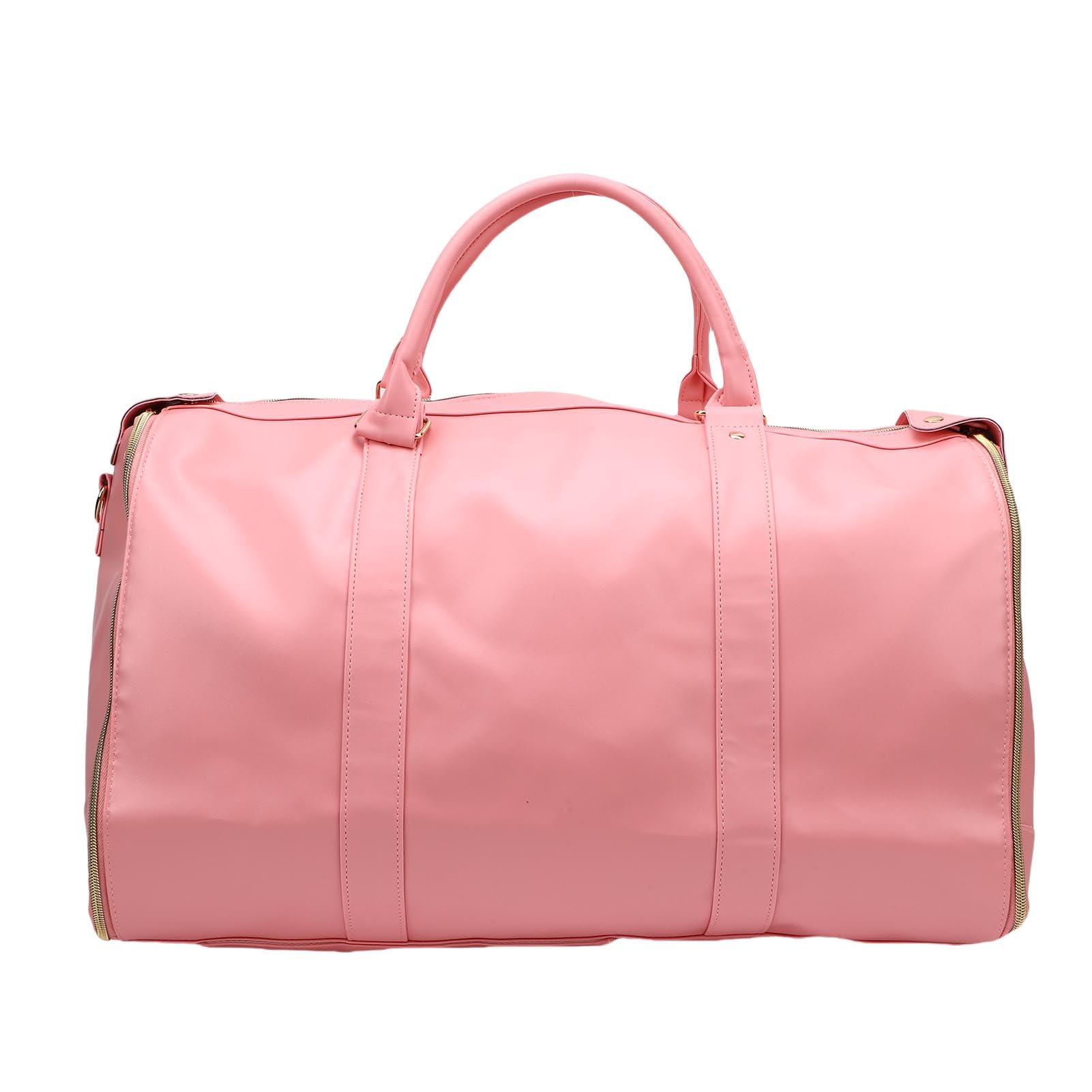 LICAEVEY Torba Podróżna Duża pojemność Miękka Skórzana Rączka Wodoodporna Torba do Przechowywania ubrań z Odpinanym Uchwytem 40L (PINK)
