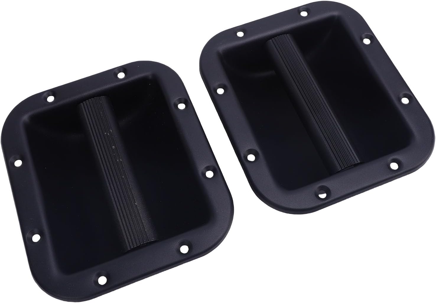 Speaker Handle, 2 Pack Metal Recessed Speaker Cabinet Handle, Ergonomic Comfort Grip for Large Stage Speaker Boxes PA Systems Amplifiers, 7.01x5.98 Inch