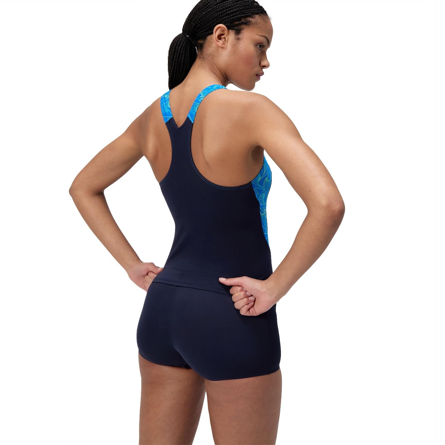 Speedo Damen Hyperboom Splice Tankini | Quick Drying Swimming Costume | Swim Training | Fitness Schwimmbekleidung (1er Pack)