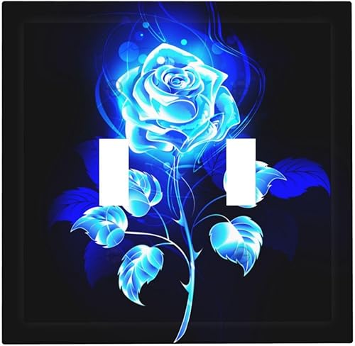 Vista 904 de Placa de pared con interruptor de luz de doble interruptor de pared para niños, diseño de dinosaurio, galaxia, espacio exterior, planeta, nebulosa