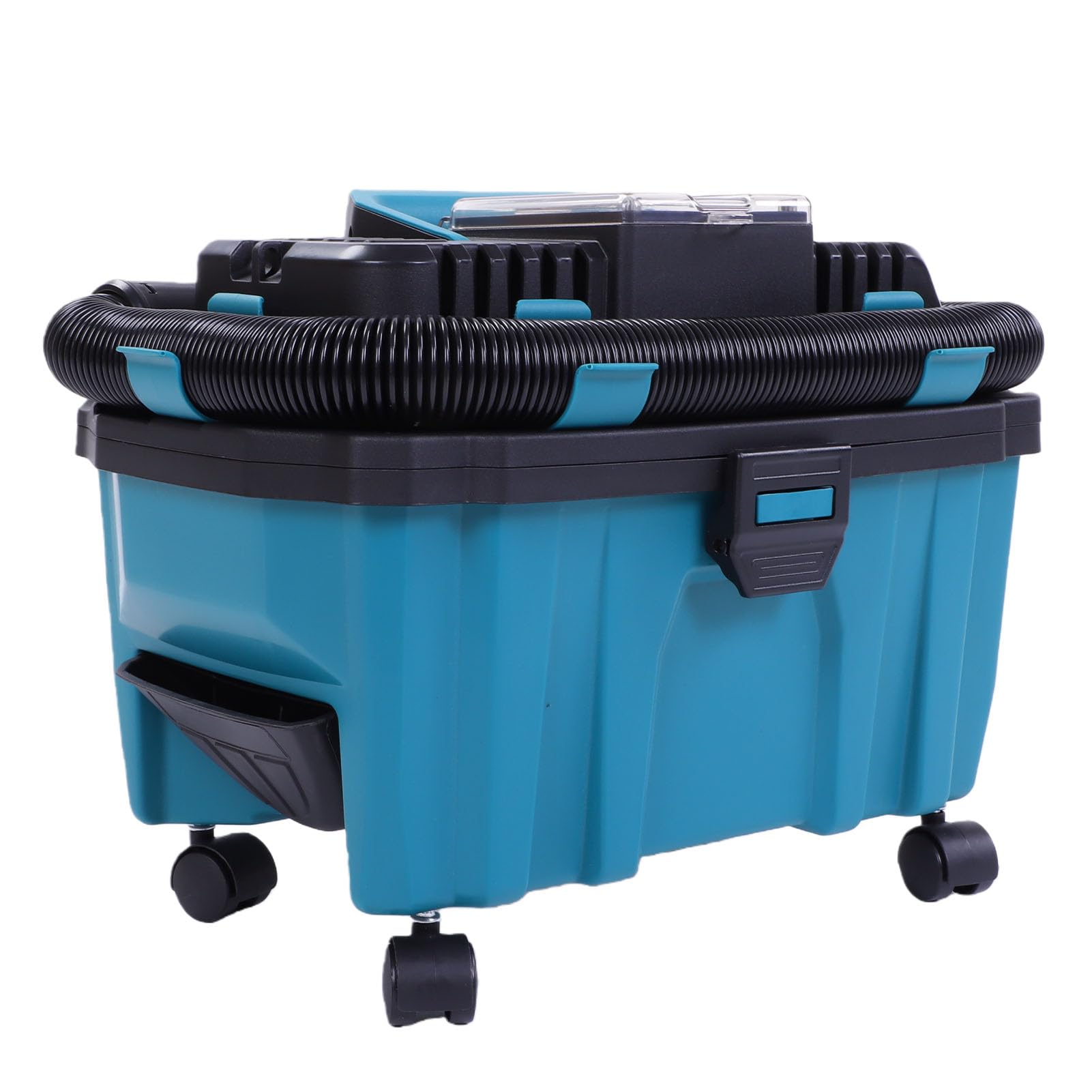 FTVOGUE Aspirapolvere Senza Fili, 10L Aspirapolvere Asciutto e Bagnato Senza Spazzole 200W 15KPA Lavapavimenti Portatile con Rotelle per Officina Casa Garage per Batterie BL1815 BL1850
