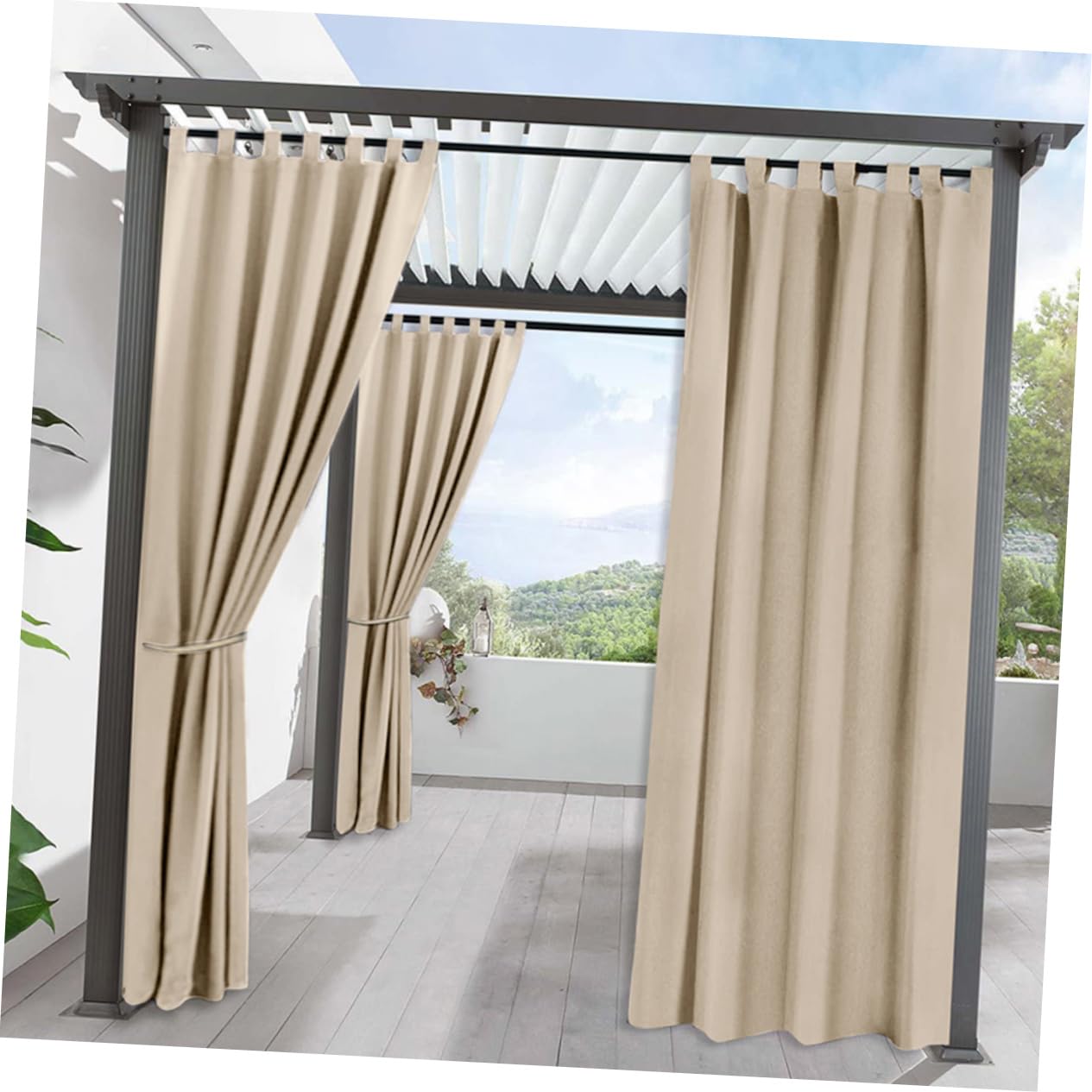 BESPORTBLE Oscurante in Poliestere Pannello Singolo, Beige per Patio