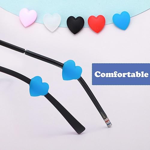 Miniatura 5 de UPIONIC Puntas de extremo antideslizantes para gafas, funda de tubo de silicona, soporte para piezas de oído para gafas, retenedor de gafas, 10 pares