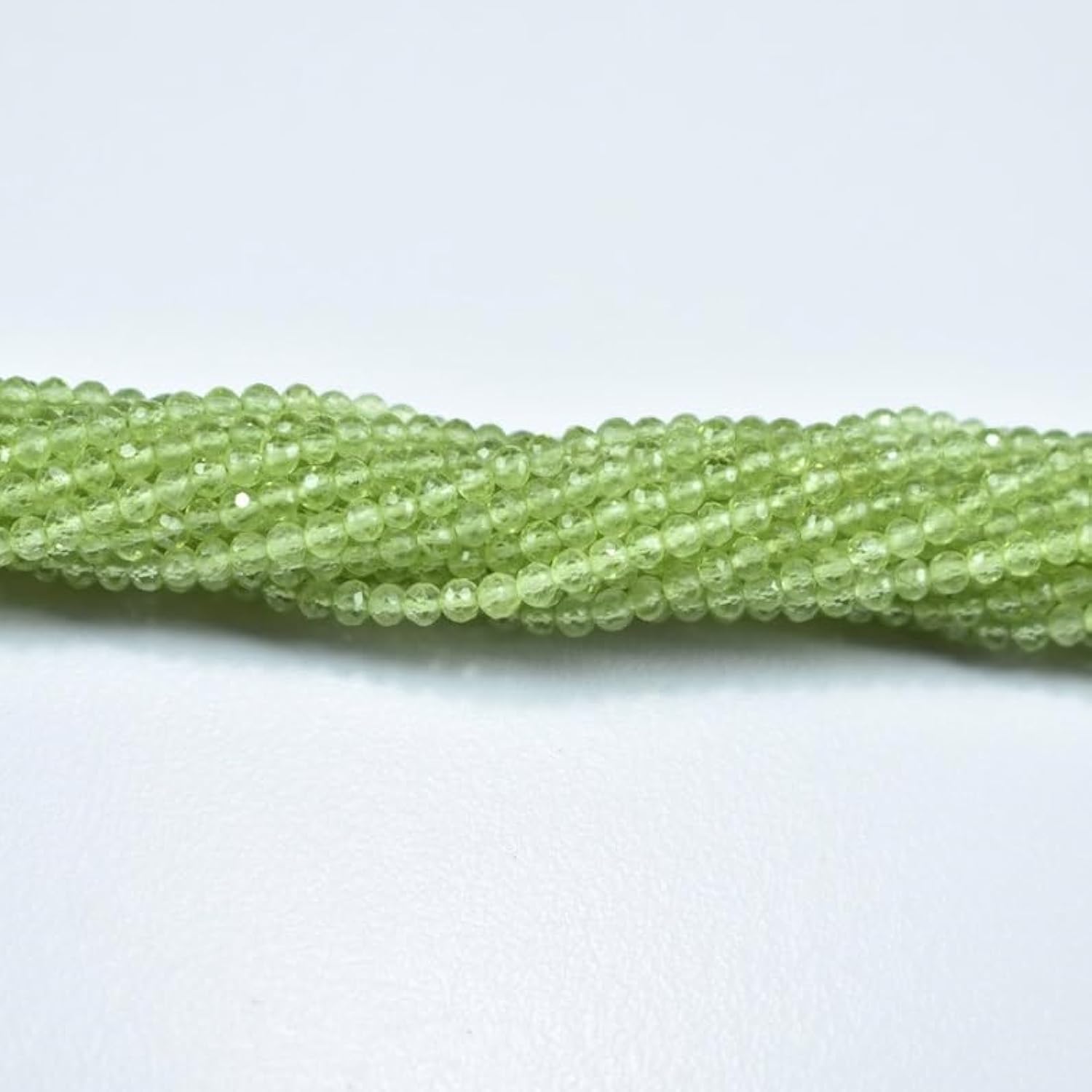 Péridot naturel 2,5 mm perles rondes facettées de qualité gemme pour bracelets