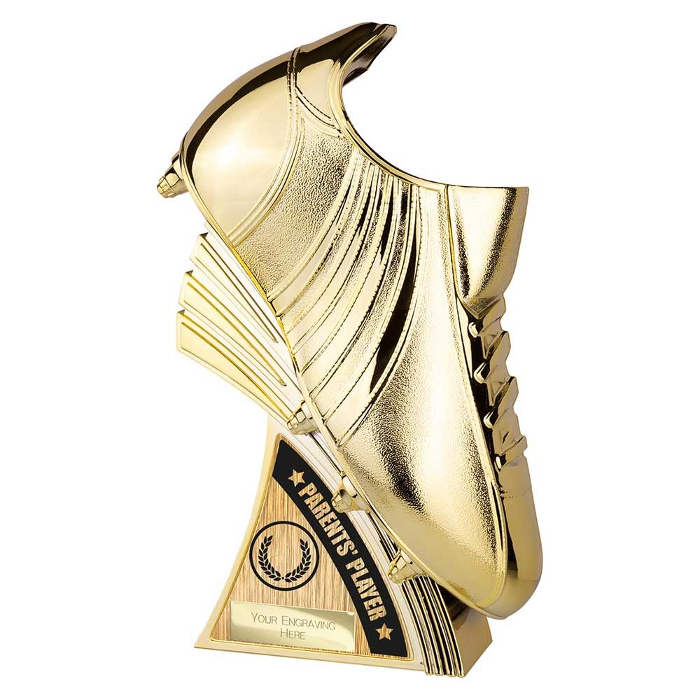 Troshow Gold The Power Boot Carbon Heavyweight Parents' Player Football Boot Trophy Award 250Mm Free Engraving Pa25272d-Trd