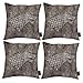 Set de 4 Coussins Game of Thrones Maison Stark Oreiller en Peluche Imprimé Coussins 38 x 38cm avec Rembourrage Inclus Idée Cadeau Officielle pour Les Fans