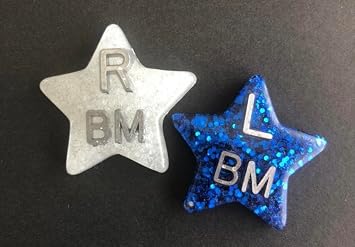 Star Xray Markers, With 2 or 3 Initials, Glitter, Celestial