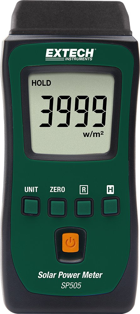 Extech SP505 Pocket Solar Power Meter - Compact Handheld Light Meter ...