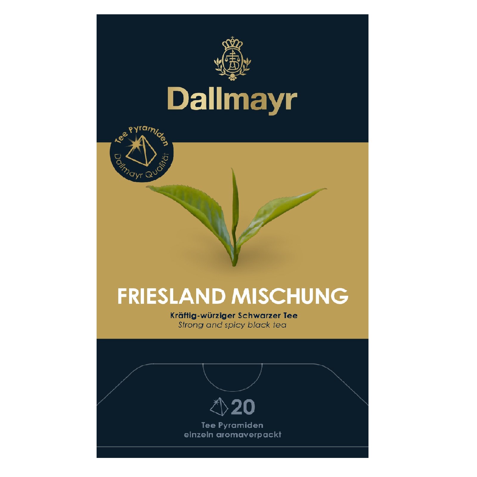 4 x Dallmayr Schwarzer Tee Frieslandmischung 20 Pyramiden x 2,5g