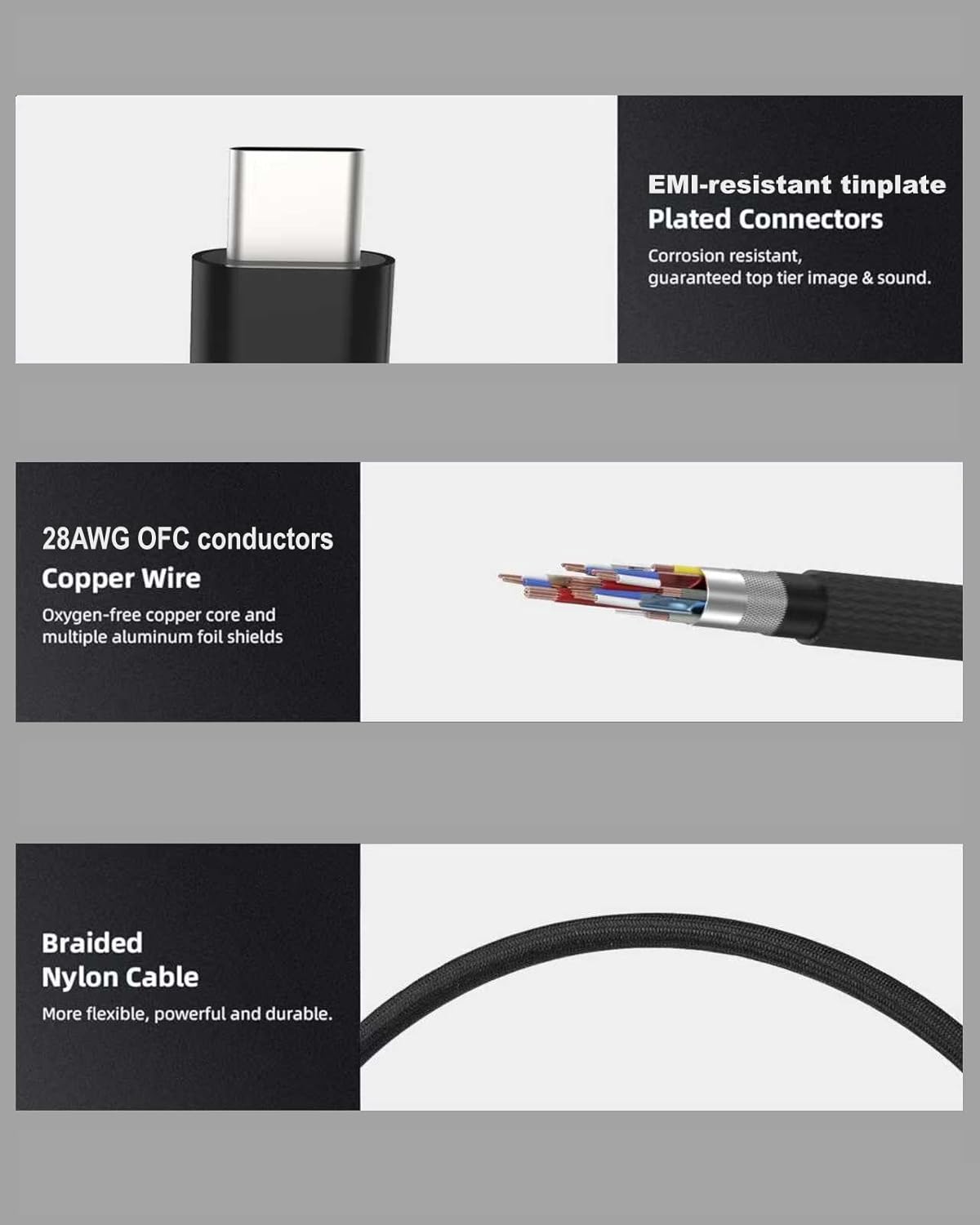 AIRSKY USB-C to USB C Cable 6.6FT, USB 4 Cable for Thunderbolt 4 Cable, 240W, USB C Video Cable, 40Gbps, 8K HD Display, Compatible with Thunderbolt 4/3, iPhone 17/16/15, MacBook, Hub, Docking and More