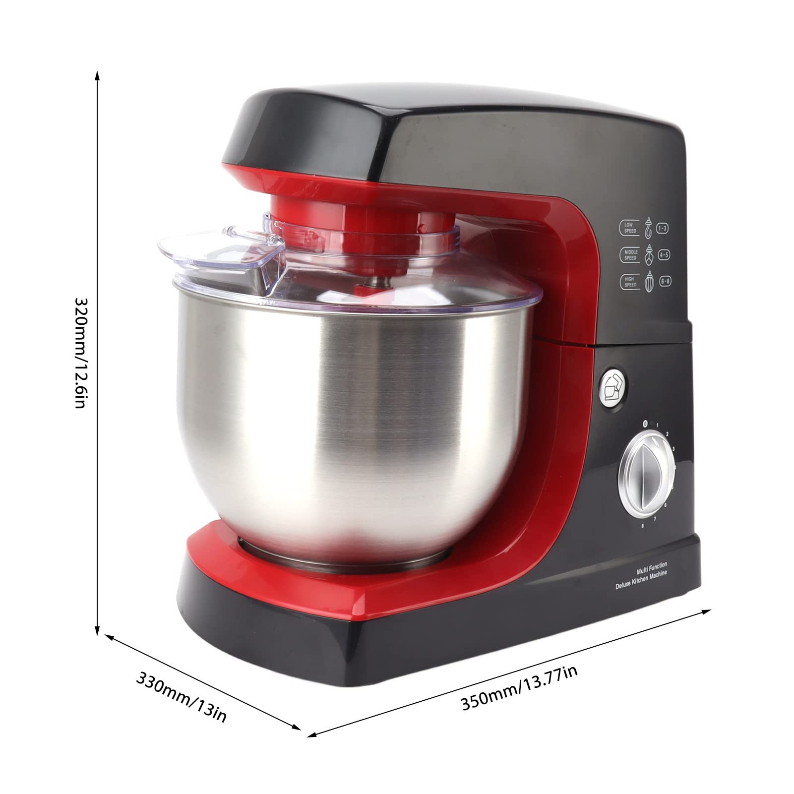 Denash Wielofunkcyjny Mikser Stóp Kuchennych 1000W Mocny 8 -prędkości Elektromowy Blender dla Entuzjastów Pieczenia ze Stali Nierdzewnej