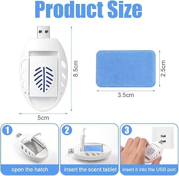 AOOWU USB Mosquito Repellent Plug In Mosquito Killer, Indoor Insect Repellent with 30 Mosquito Repellent Tablets, Mosquito Killer, Summer Sleep Insect repellent