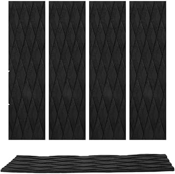 4-Piece EVA Surfboard Traction Pads Anti-Slip Front and Tail Pads for Kiteboards, Surfboards, Skimboards, Longboards, Shortboards, Kayaks, and Fish Boards