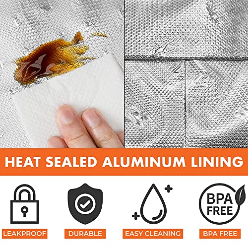 Opux Lunch Bag For Women, Insulated Lunch Box Tote For Work School Men Kids Office, Thermal Soft Small Lunch Cooler Bag For Picnic Travel With Pocket, Fits 12 Cans - Floral Purple #TOP6