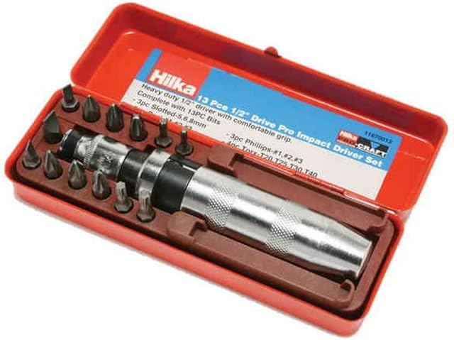 Hilka 11670013 1/2-Inch Pro Craft Impact Driver Set (13-Piece)