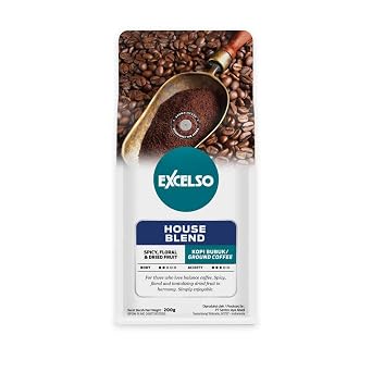Excelso House Blend, Ground Coffee, 200g Pack of 1