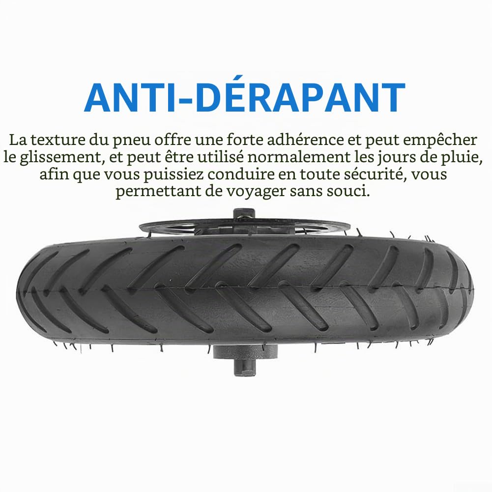 Roue arrière pour trottinette électrique, pneu de remplacement avec frein à disque pour trottinette électrique Xiaomi Pro/Pro2 (Roue + disque de 120 mm)
