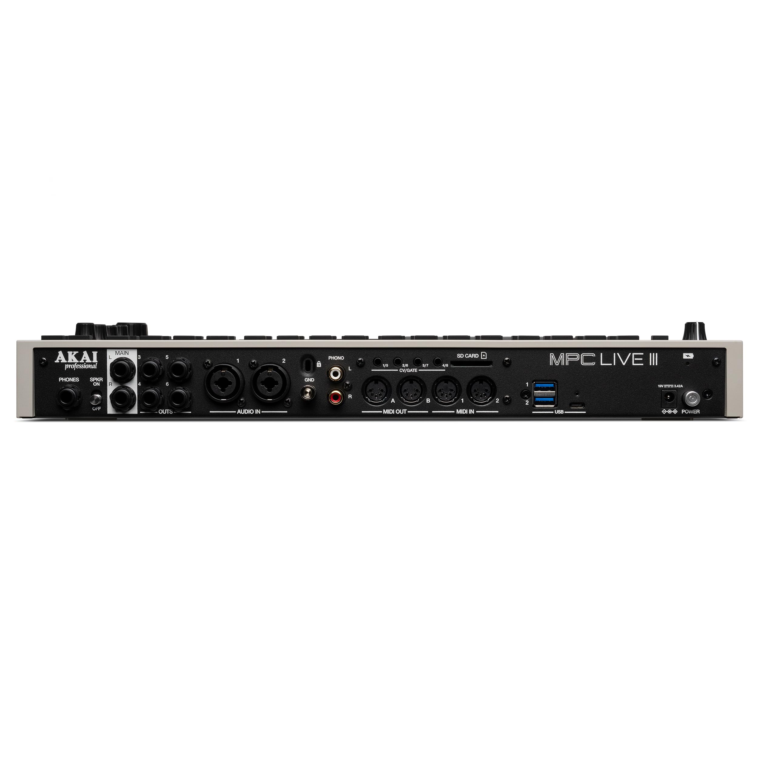 Akai Professional MPC Live III Retro Centre de Production Musicale Portable Autonome avec Pads MPCe, Séquenceur, Écran Tactile, Micro, Enceintes Stéréo, Interface Audio, Wi-Fi, Bluetooth et Batterie
