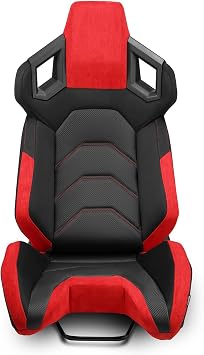 Space Pilot Series Universal PVC Leather Reclinable Racing Seats Left Side
