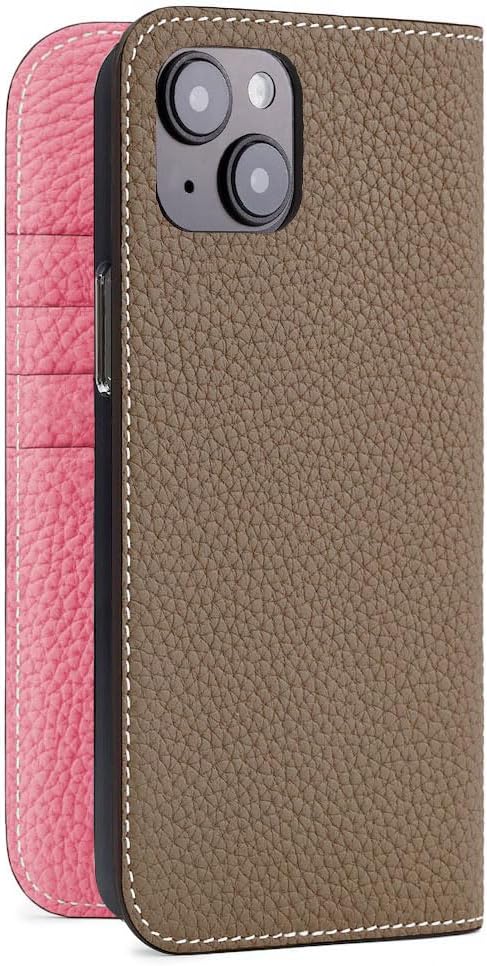 BONAVENTURA iPhone15ケース ブラウンレザーフリップケース