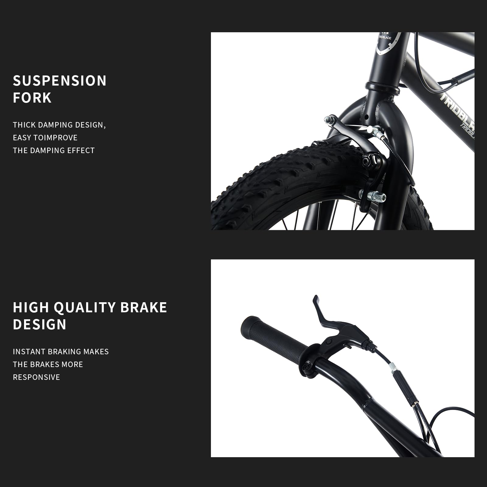 20 Zoll BMX Bike, Freestyle Fahrrad mit Leichter Stahlrahmen, 360° Drehbarem Lenker, Aluminiumräder, Bike mit Vorder—und Hinterrad-U-Bremse, 4 Pegs, Für Teenager & Erwachsene（Schwarz）