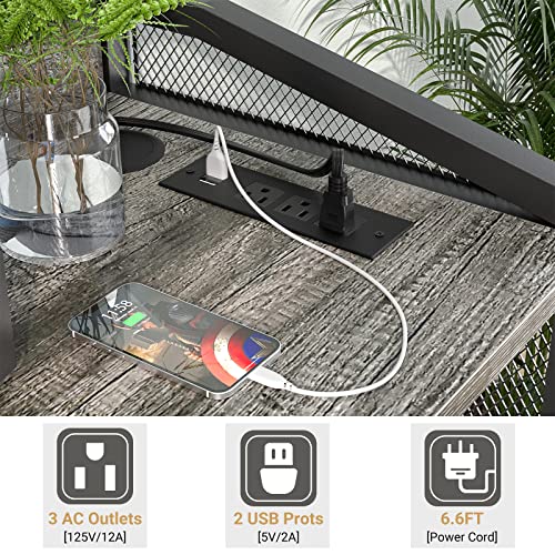 Unikito Office File Cabinets For Home Office With Power Outlet And Door, Large Printer Stand And Paper Shredder Stand Rack With File Cabinet, Modern Printer Cabinet, Office Storage Cabinet, Black Oak #TOP2