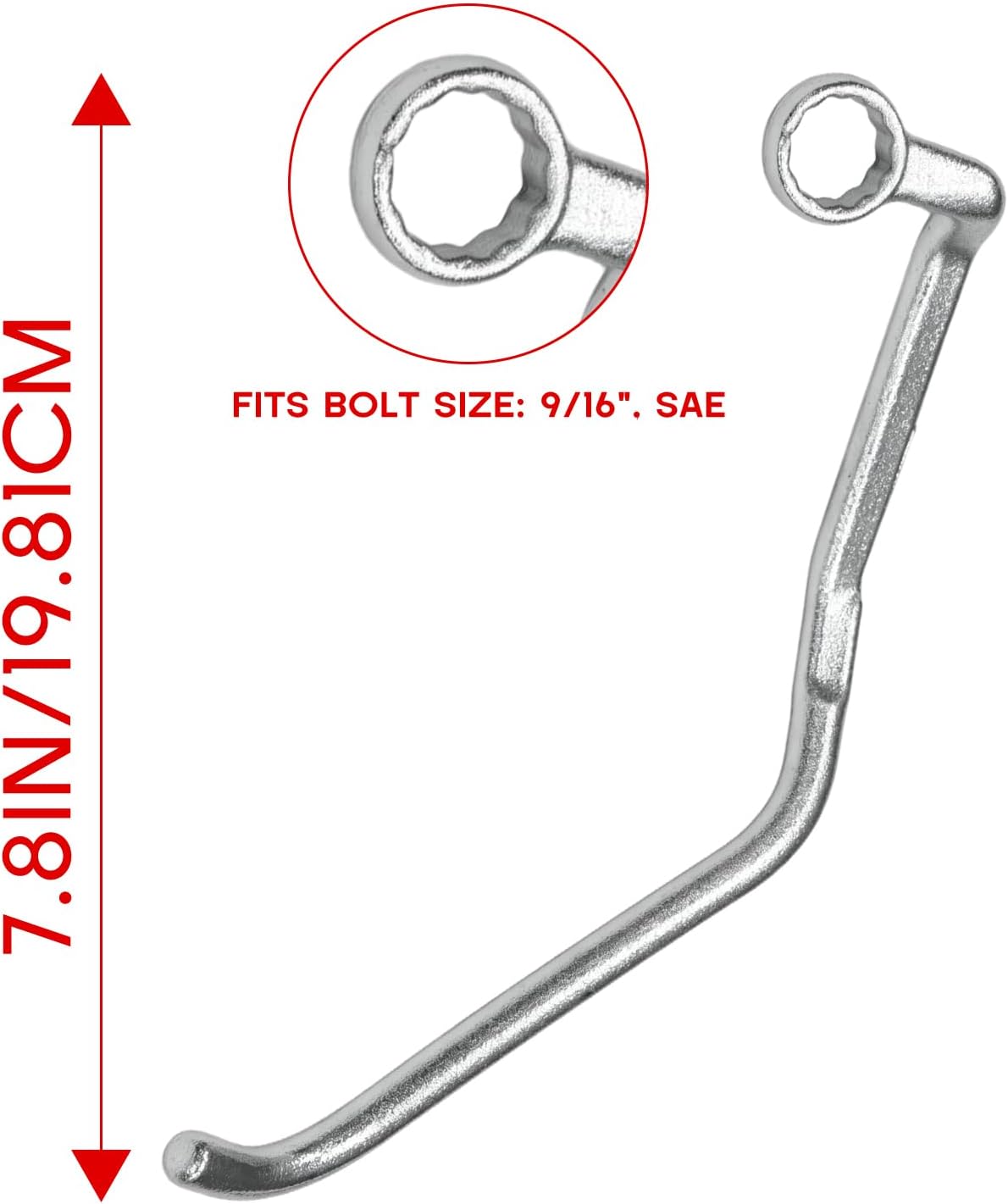 9/16" Starter Wrench Motor Mounting Bolt Special Repair Tool JDE80 for John Deere Tractors & Engines 3029, 4024, 4039, 4045, 5030, 6059, 6068, 6076, 6081, 6090, 6105, 6125, 6135, 6466