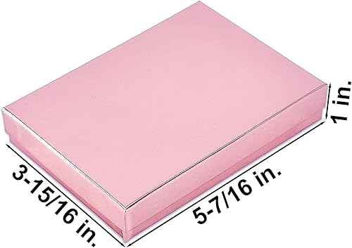 Miniatura 83 de TheDisplayGuys - Paquete de 25 cajas de regalo de cartón kraft #53 con relleno y tapa de algodón, lavanda clara, (5.4 x 3.9 x 1.0 pulgadas)