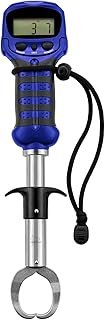 Piscifun Fish Gripper with Digital Fish Scale, Memory Function Fishing Scale, Save Up to Most 10 Set of Weight, Saltwater-Resistant, Portable Stainless Steel Fish Lip Gripper, Fishing Gear Gift