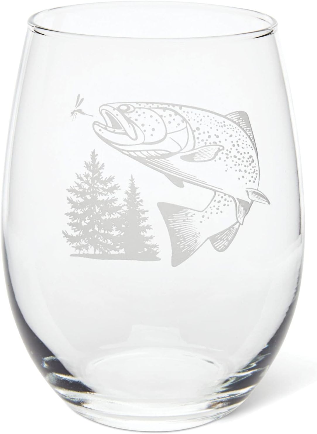 Orvis Jumping Trout Glasses Bar Tools & Drinkware