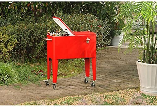 sunjoy 60-Quart Red Beverage Cooler