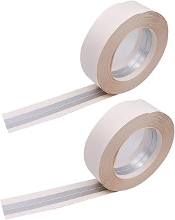 2IN x 100FT Metal Reinforced Drywall Corner Tape - No Adhesive Side, Self-Adhesive Wall Corner Protection for Inside & Outside Corners (2 Roll)