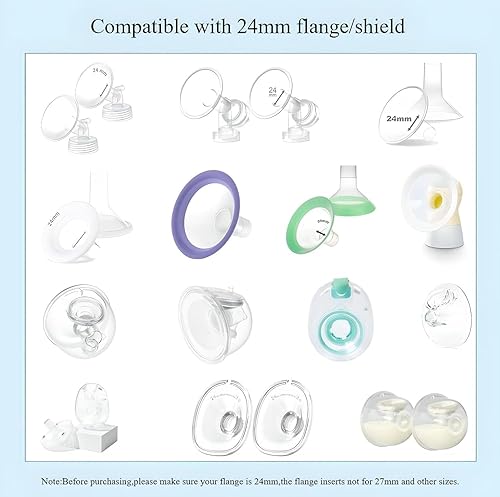 Miniatura 5 de 10 piezas de insertos de brida de 131517190.827 in, compatible con Momcozy S12 ProM5S9 Pro - Extractor de leche manos libres, uso para