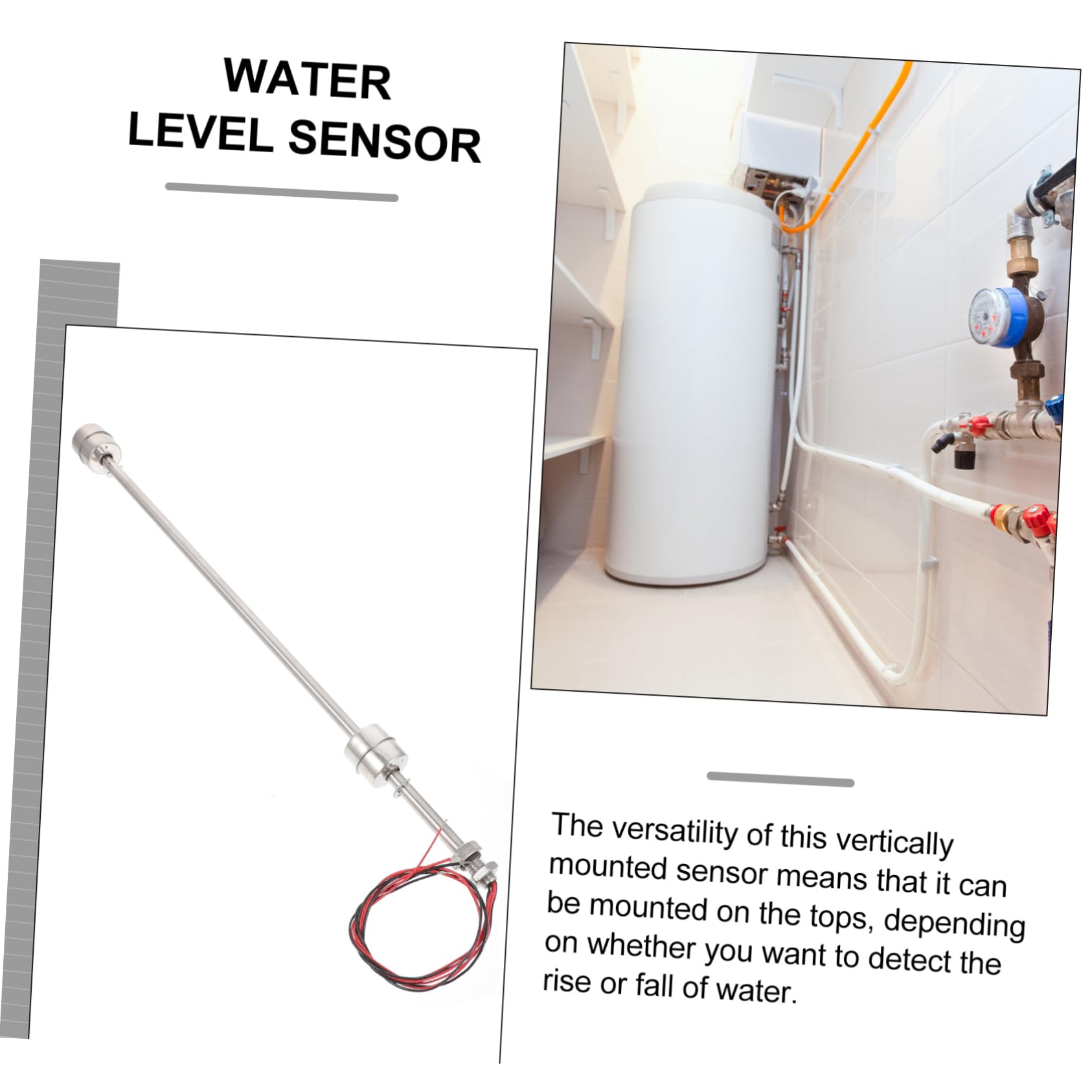UPKOCH 2pezzi Sensore Di Galleggiante Acciaio Inox Per Serbatoi Monitoraggio Preciso e Affidabile Accessorio Per Acquari Funzione Pratica e Semplice