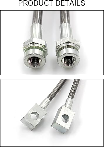 Miniatura 6 de MSCRP 89702 - Líneas de freno delanteras de acero inoxidable para Jeep TJYJXJ 87-06 con kits de elevación de suspensión de 4 a 6 pulgadas