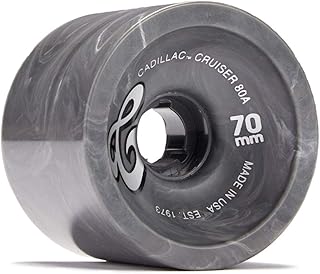 Cadillac Cruiser Longboard Wheels ~ 70mm 80a ~ Smoke Marble - Compare price