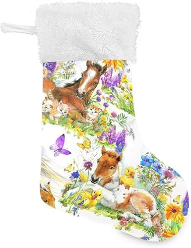 Calcetines de Navidad, caballos de campo, calcetines grandes de caramelo, rellenos de calcetines de Navidad, 1 unidad para el hogar, fiesta de