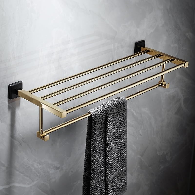 Barra for toallas de baño en acero inoxidable mate para colgar sin taladro 5
