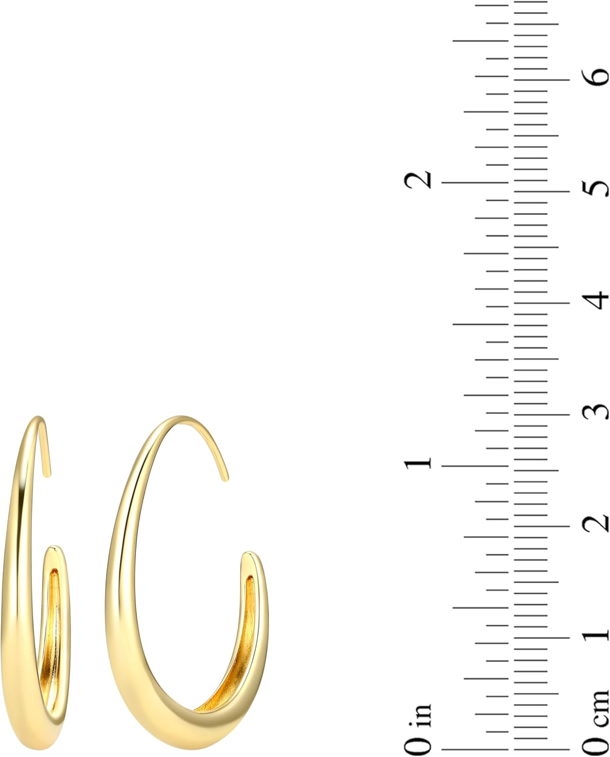 Amazon Essentials J-Hoop Earrings, 31.7mm - Image 6