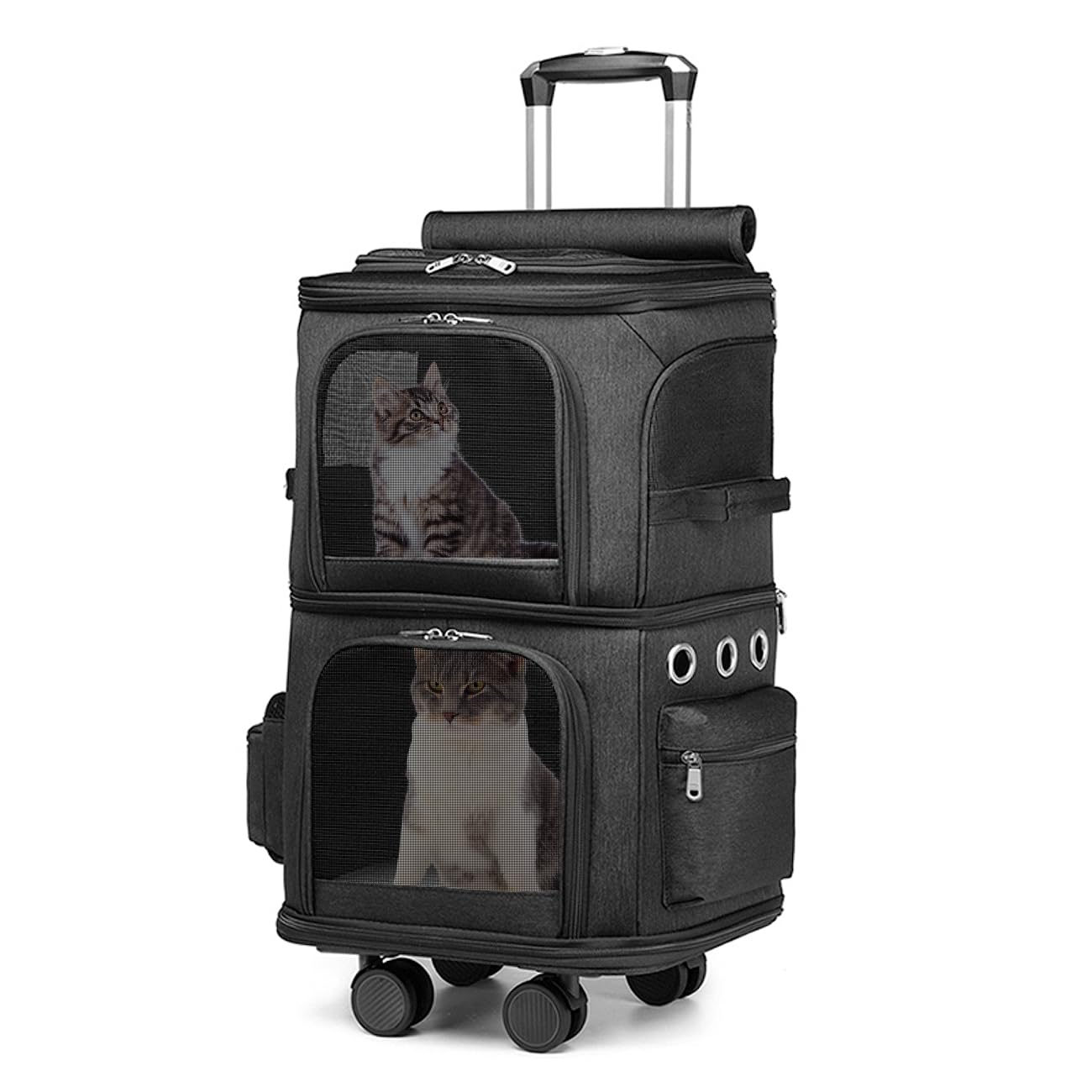 biosp Pet Carrier Backpack with Wheels for Small