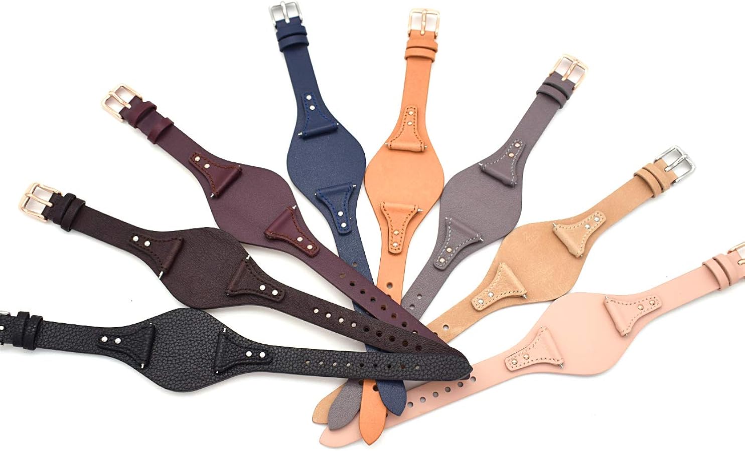 Bracelet De Montre En Cuir De Vachette 18 Mm – Compatible Fossil ES4045, ES4114, Etc., Longueur 21 Cm